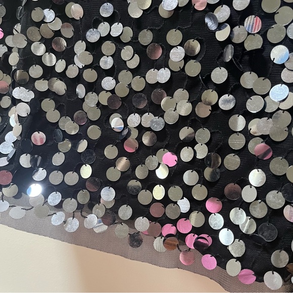 Vintage Black Mini Skirt with Pailettes - Picture 3 of 5